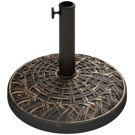 19" Patio Umbrella Base, 26 lbs Concrete Heavy Duty Umbrella Stand, Round Patio Umbrella Holder for 1.5"/1.9" Umbrella Poles for Outdoor, Lawn (Color: default)